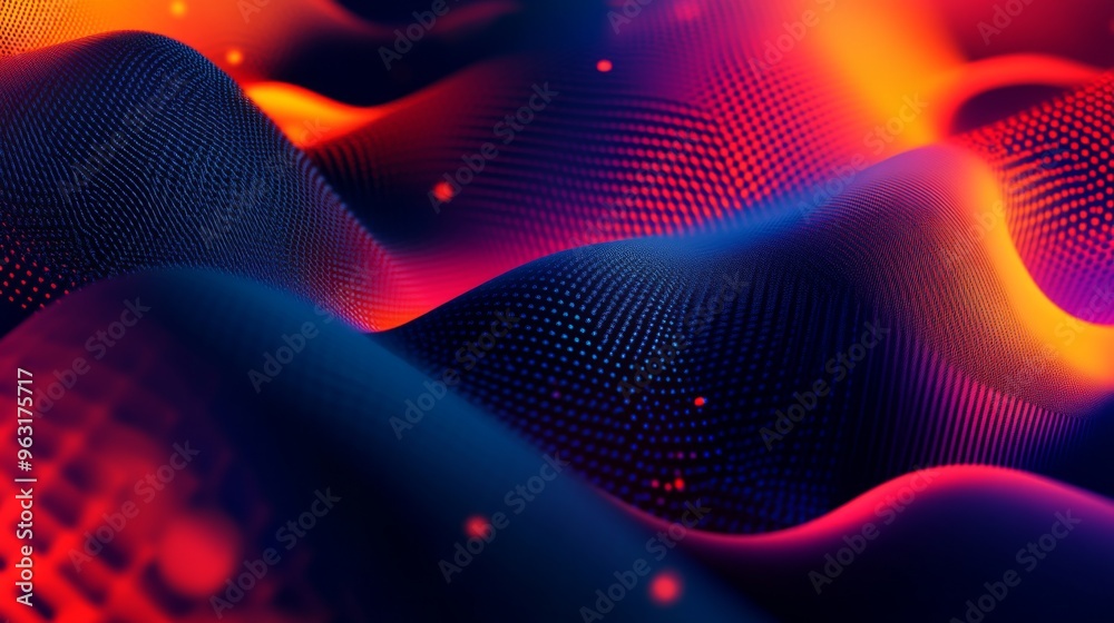 Aufkleber detailed shot of a sleek, abstract graphic with geometric patterns and gradients, showcasing a profe