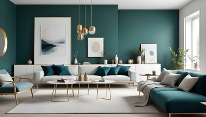 Photo interior modern design room 3d illustration