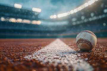 close up of a baseball