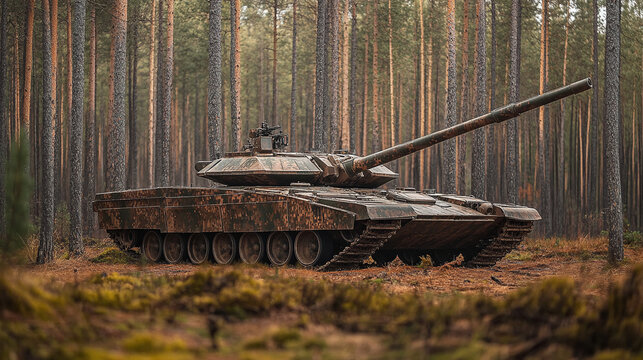 Camouflaged Armata T-14 Tank: A Russian War Machine