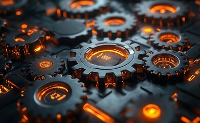 Abstract Mechanical Gears