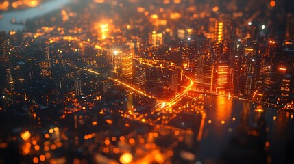 Smart city and intelligent communication network of things wireless connection technologies concept : Generative AI