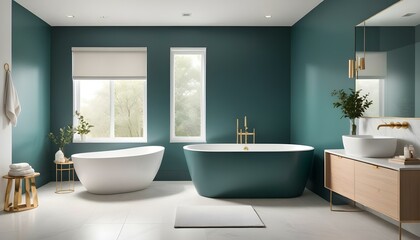 Photo interior modern design room 3d illustration