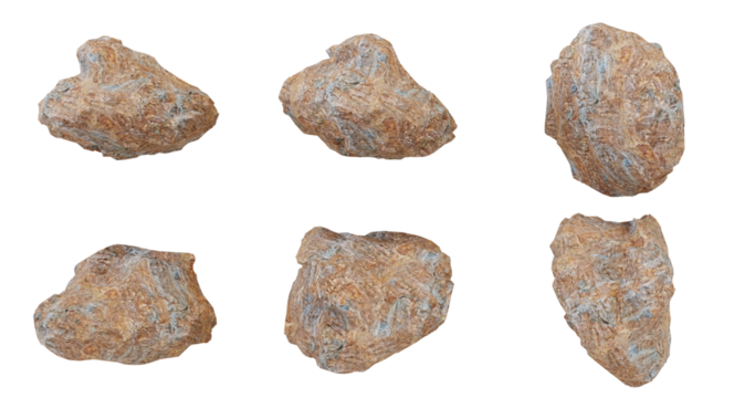 Collection of 6 Irregular White Stone Texture Backgrounds