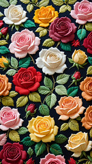 Abstraktion Bunte Rosen 9x16. Hintergrund für das Design 2.