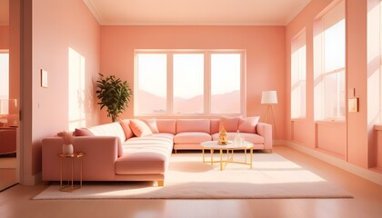 Fototapeta premium Photo interior modern design room 3d illustration