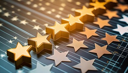 Rating chart, representing analysis, feedback, and performance.