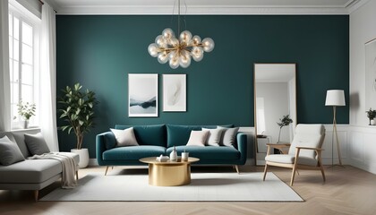 Fototapeta premium Photo interior modern design room 3d illustration