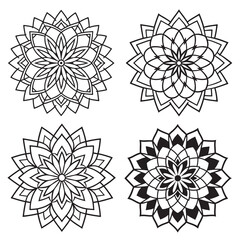 Obraz premium Flower Mandala. Vintage decorative elements