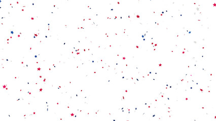 Realistic 3D Confetti: A patriotic explosion of red, white, and blue confetti stars, perfect for celebrating American holidays or elections.