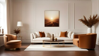 Fototapeta premium Photo interior modern design room 3d illustration