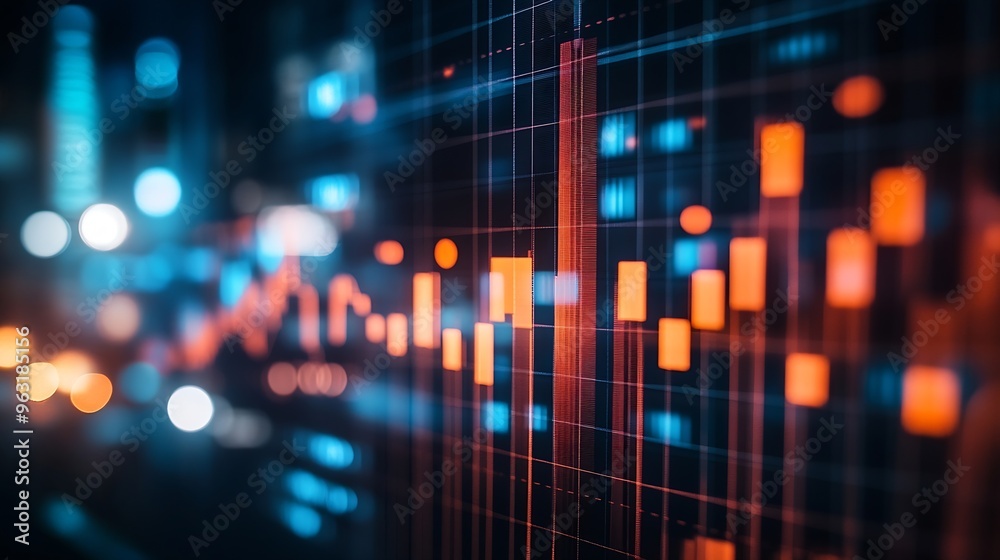 Aufkleber Analysis data for business and data management system concept report with graph or chart and metrics connected to database Corporate strategy for finance operations sales marketing : Generative AI