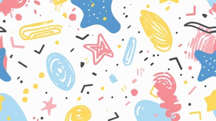 An EyeCatching and Colorful Abstract Pattern That Features Fun and Playful Shapes and Lines