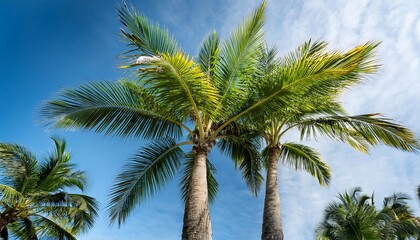 Clipping Path for Tropical Palms - Palm trees cut out with full depth of field.