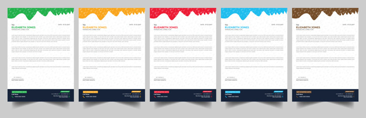 Modern Creative & Clean business style letterhead bundle of your corporate project design.set to print with vector & illustration. corporate letterhead bundle.