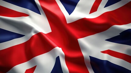 Fototapeta premium Close-up of a Waving Union Jack Flag