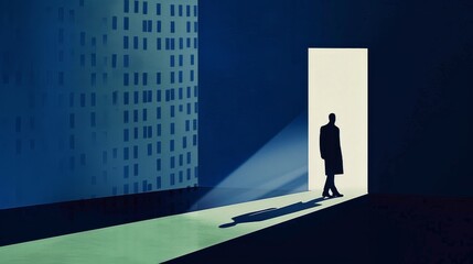 Mysterious Figure Standing in a Doorway An Intriguing Journey into the Unknown Realm