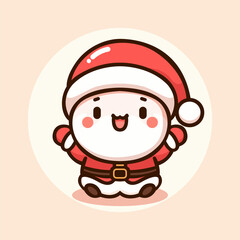 Cute Santa Claus Mascot Design Template