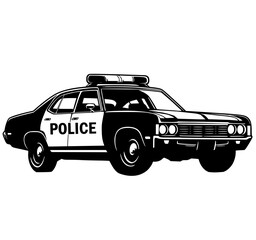 Retro police patrol car  © создать 8 углов