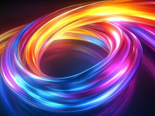 Abstract swirl of colorful lines.