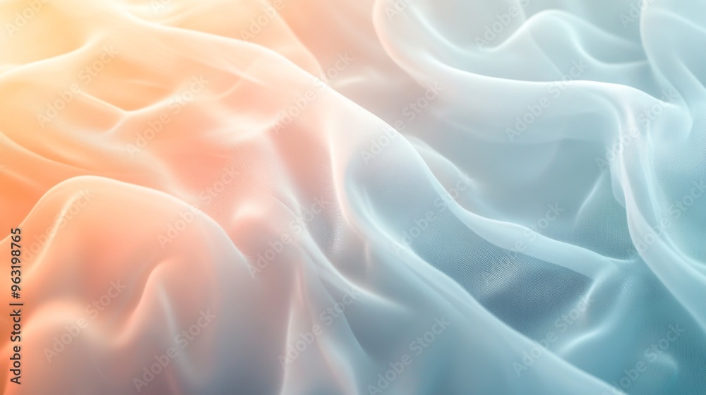 Leinwandbilder High-resolution close-up of an abstract background with flowing lines and soft, pastel colors, creating a serene and calming visual experience.