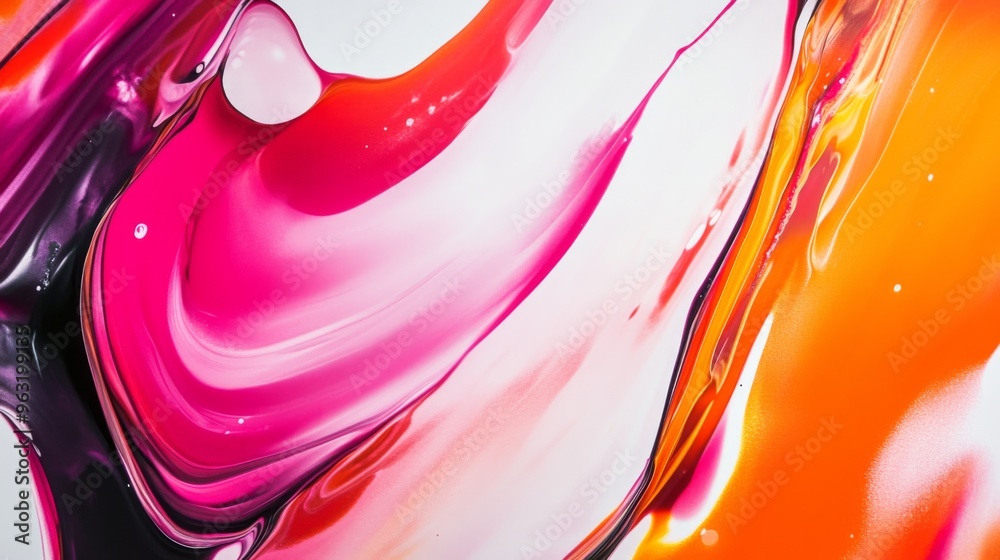Leinwandbilder High-resolution close-up of an abstract background with bold, contrasting colors and dynamic shapes, creating a striking and visually engaging composition.