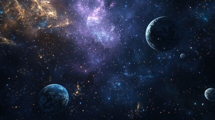 Celestial Wonders: A Cosmic Dance of Planets and Nebulae