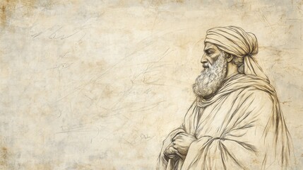 Fototapeta premium Biblical Illustration: Isaiah’s Confidence as He Delivers the Lord’s Message to Hezekiah’s Messengers, Symbolizing Assurance of God's Word Against the Assyrians