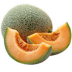 Cantaloupe isolated on a transparent background png file no background_1 png file