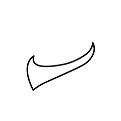 outline Swoosh tail text for baseball