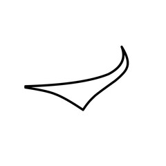 outline Swoosh tail text for baseball