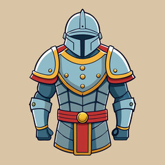 warrior armor vector illustration