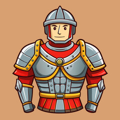 Fototapeta premium warrior armor vector illustration