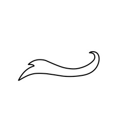 outline Swoosh tail text for baseball