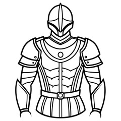 warrior armor vector illustration