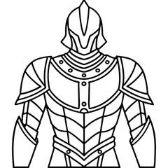 warrior armor vector illustration