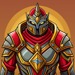 Obraz premium warrior armor vector illustration