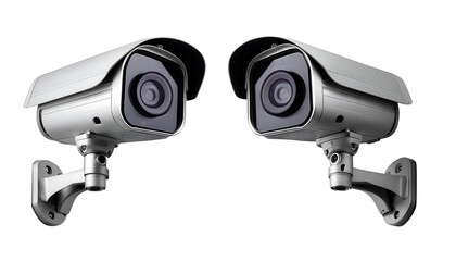 Full Depth of Field in Clipping Path for Home Surveillance Cameras - Security cameras isolat