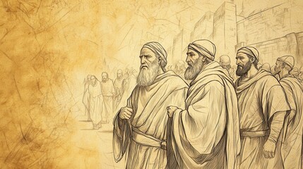 Biblical Illustration: Hezekiah Turning Back to the Temple After Isaiah’s Prophecy, Reflecting Resignation and Hope in God’s Mercy