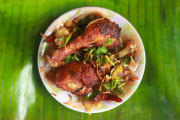 Kerala style Chicken fry stock photography 