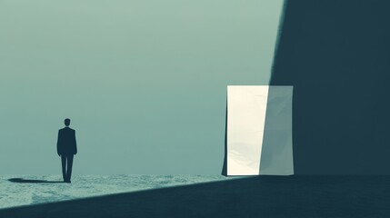 Abstract depiction of a person fading while crumpled job offer letter symbolizes lost opportunities