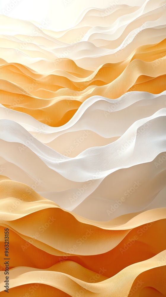 Poster abstract waves in warm colors.
