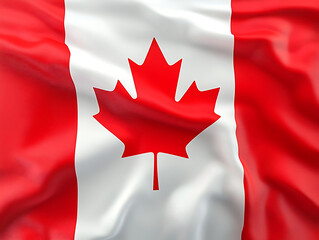 waving colorful national flag of Canada
