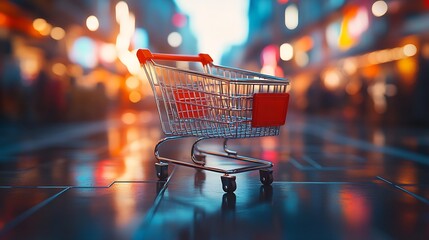 online shopping concept marketplace website with virtual interface of online Shopping cart part of the network Online shopping business with selecting shopping cart : Generative AI