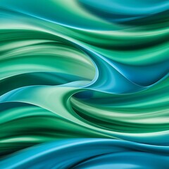 Obraz premium Green and blue blurred background. Copy space