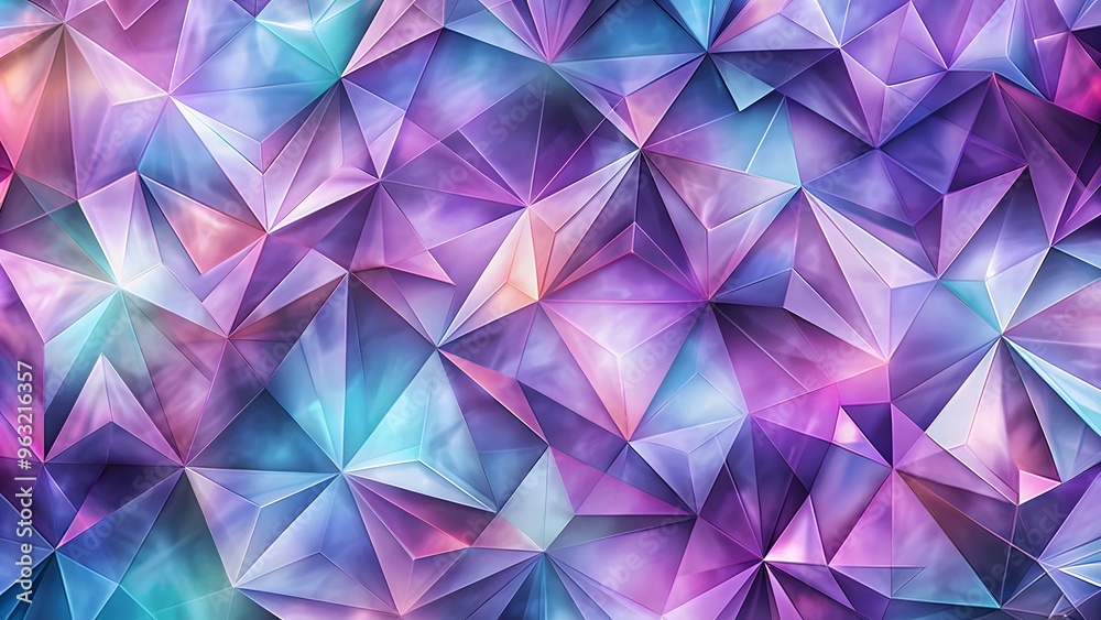 Fototapete An image of a vibrant purple abstract background with overlapping triangular shapes, a Purple geometric background. Modern blue gradient geometric square shape abstract background