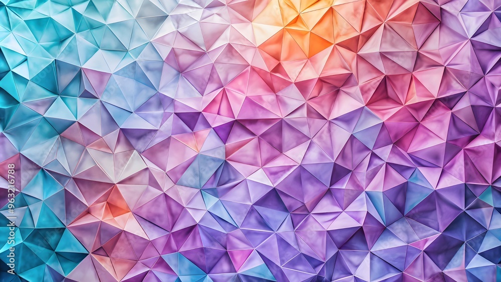 Aufkleber An image of a vibrant purple abstract background with overlapping triangular shapes, a Purple geometric background. Modern blue gradient geometric square shape abstract background