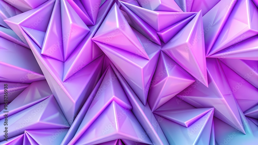 Aufkleber An image of a vibrant purple abstract background with overlapping triangular shapes, a Purple geometric background. Modern blue gradient geometric square shape abstract background