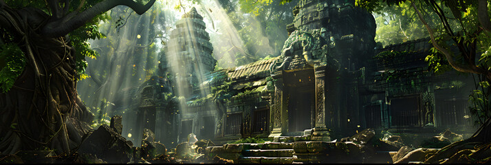 Ancient Jungle Temple: A Lost Civilization Awaiting Discovery in an Overgrown Wilderness