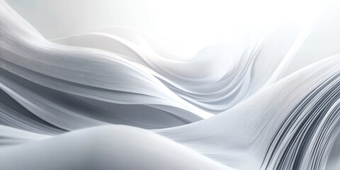 Obraz premium Abstract White Wavy Lines Background.